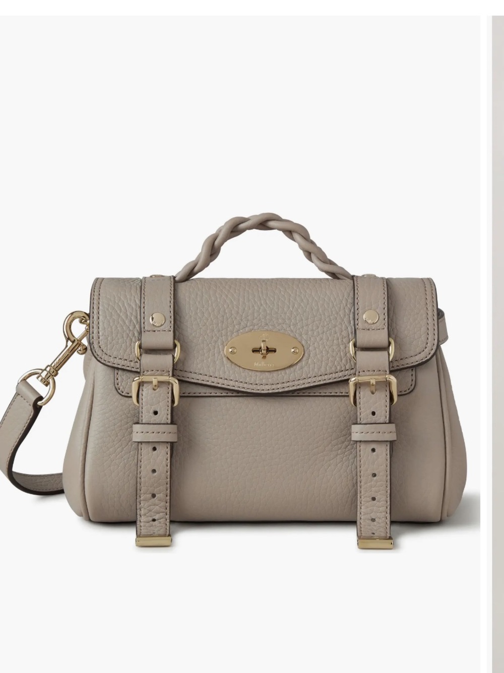 Mulberry Mini Alexa Leather Satchel in Cashmere Taupe NWOT